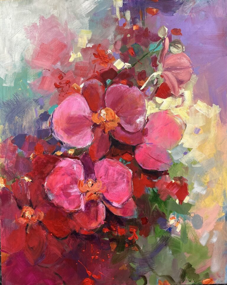 Orchids — original painting by Faiqa Uppal