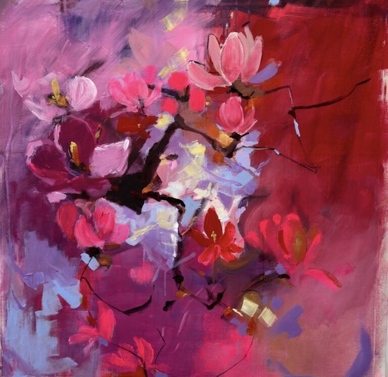 Shoking Pink Fusion — original painting by Faiqa Uppal