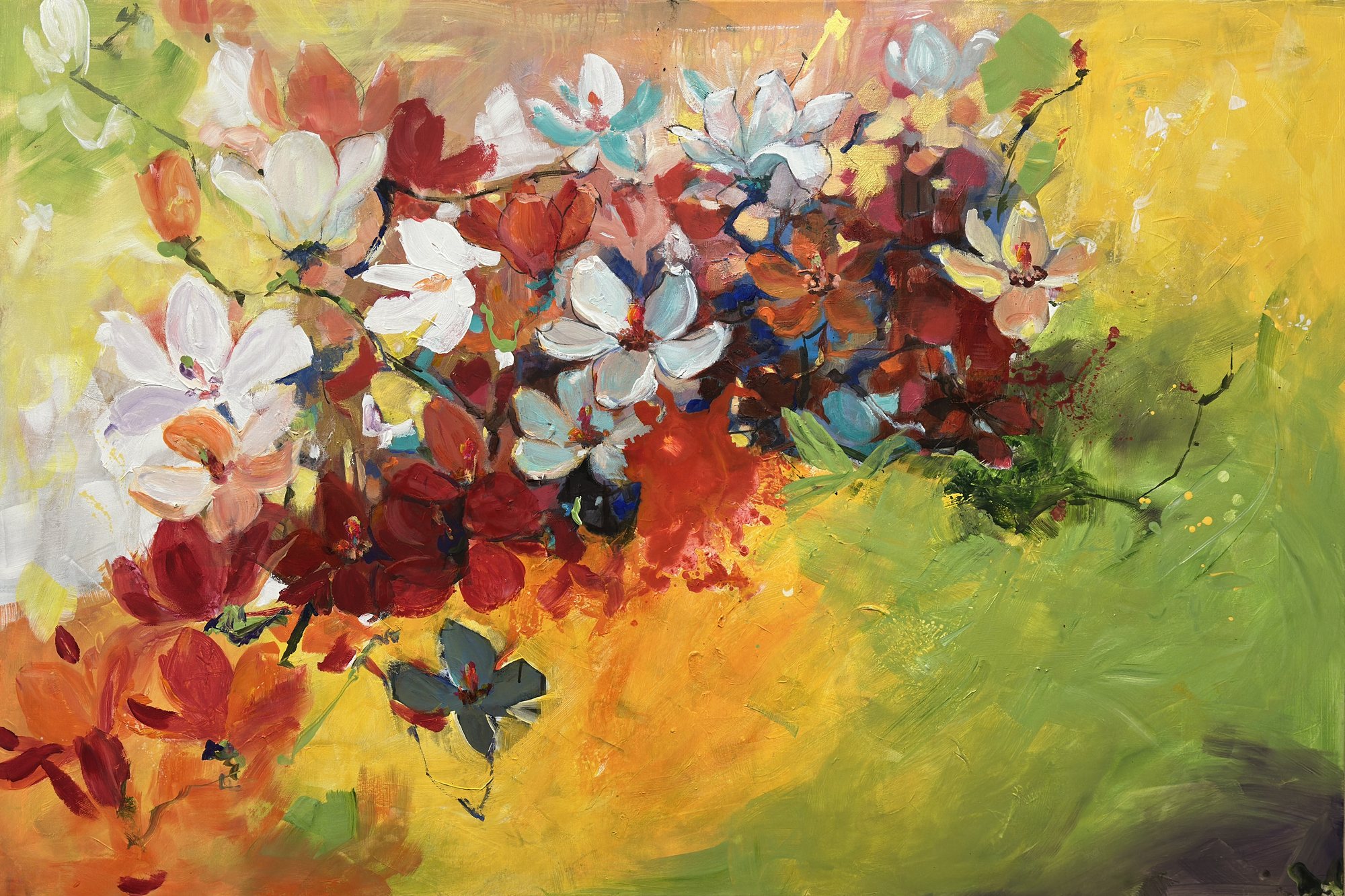 Symphony Of Blossoms — original painting by Faiqa Uppal