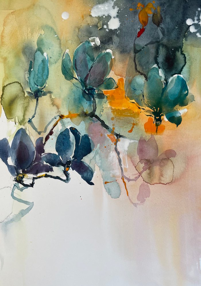Magnolia — original painting by Faiqa Uppal