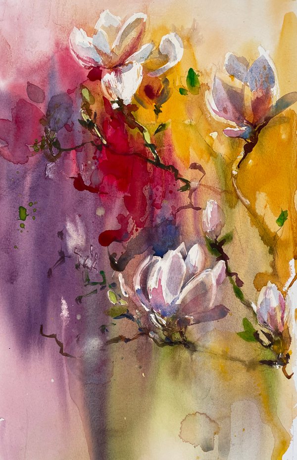 Magnolia — original painting by Faiqa Uppal