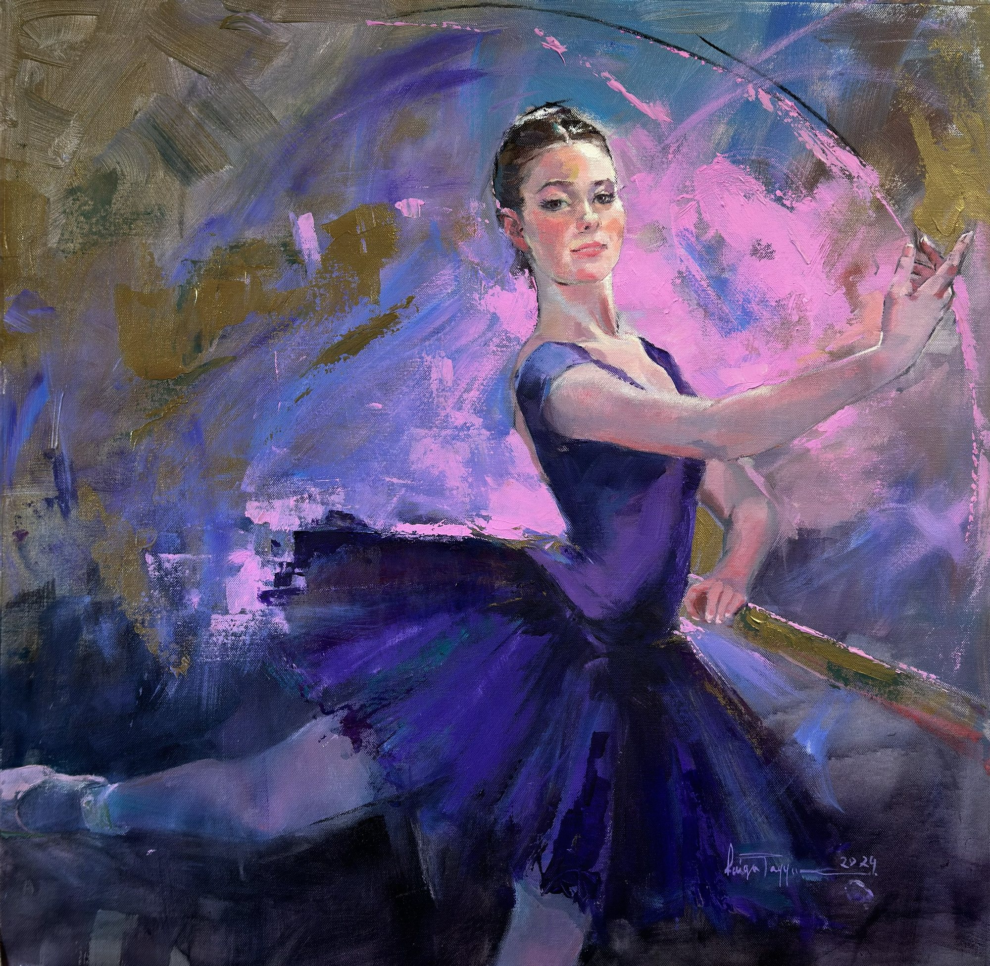 Arabesque in Violet — original painting by Faiqa Uppal