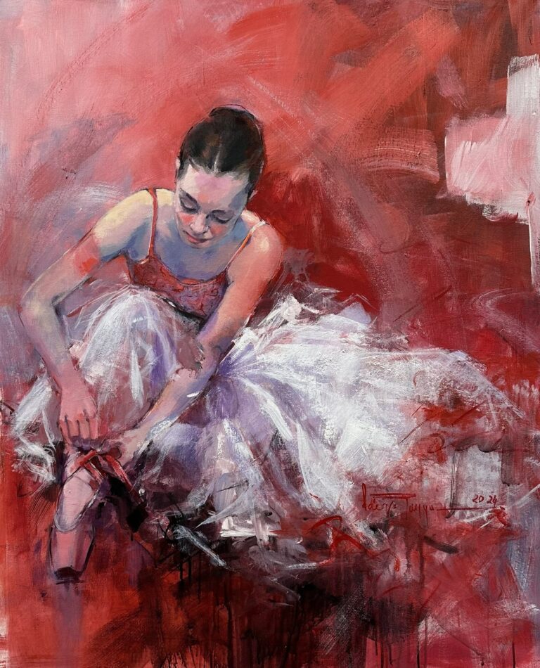 Before the Big Performance — original painting by Faiqa Uppal