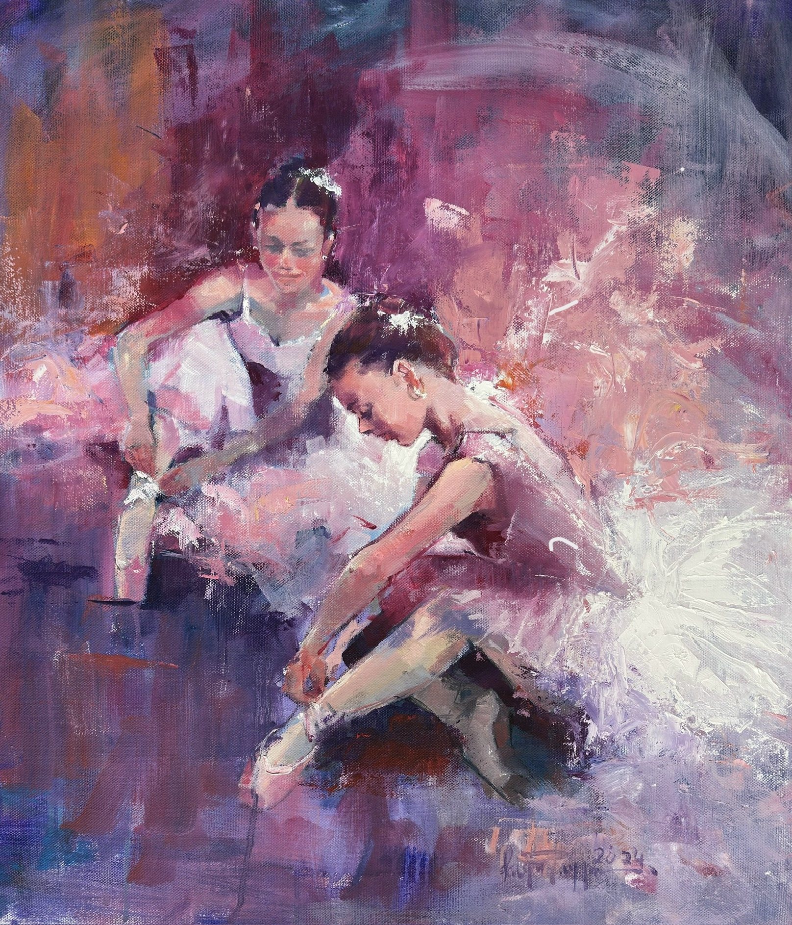 Getting Ready — original painting by Faiqa Uppal