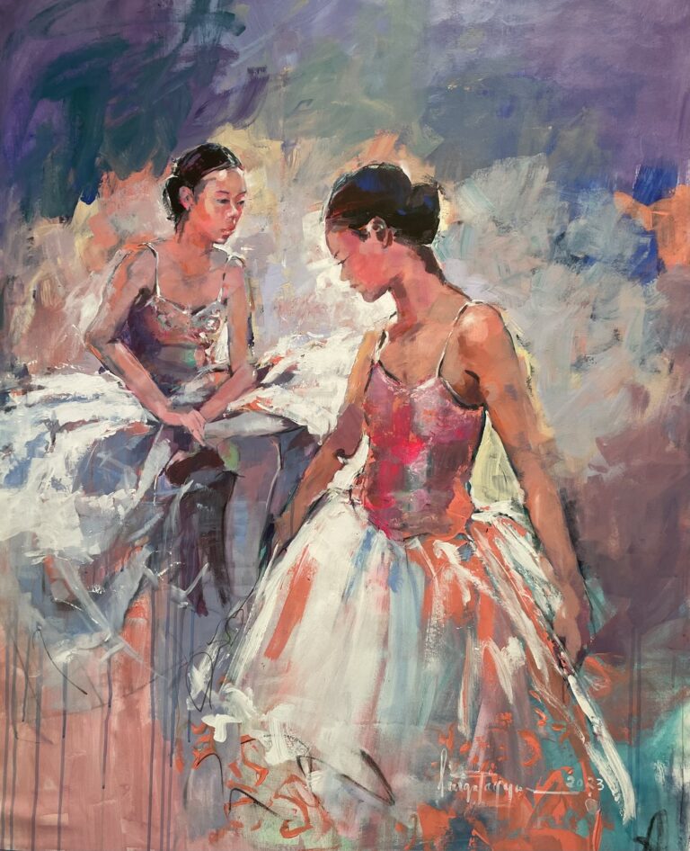 Preparing for the Performance — original painting by Faiqa Uppal