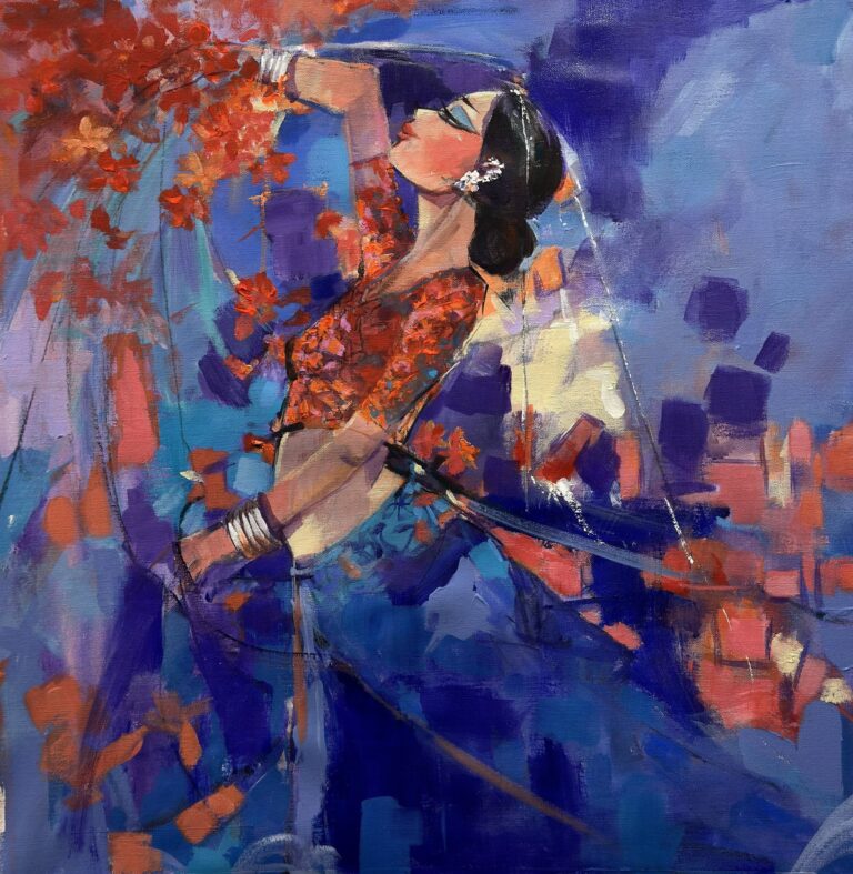 Raqs e Baharan — original painting by Faiqa Uppal
