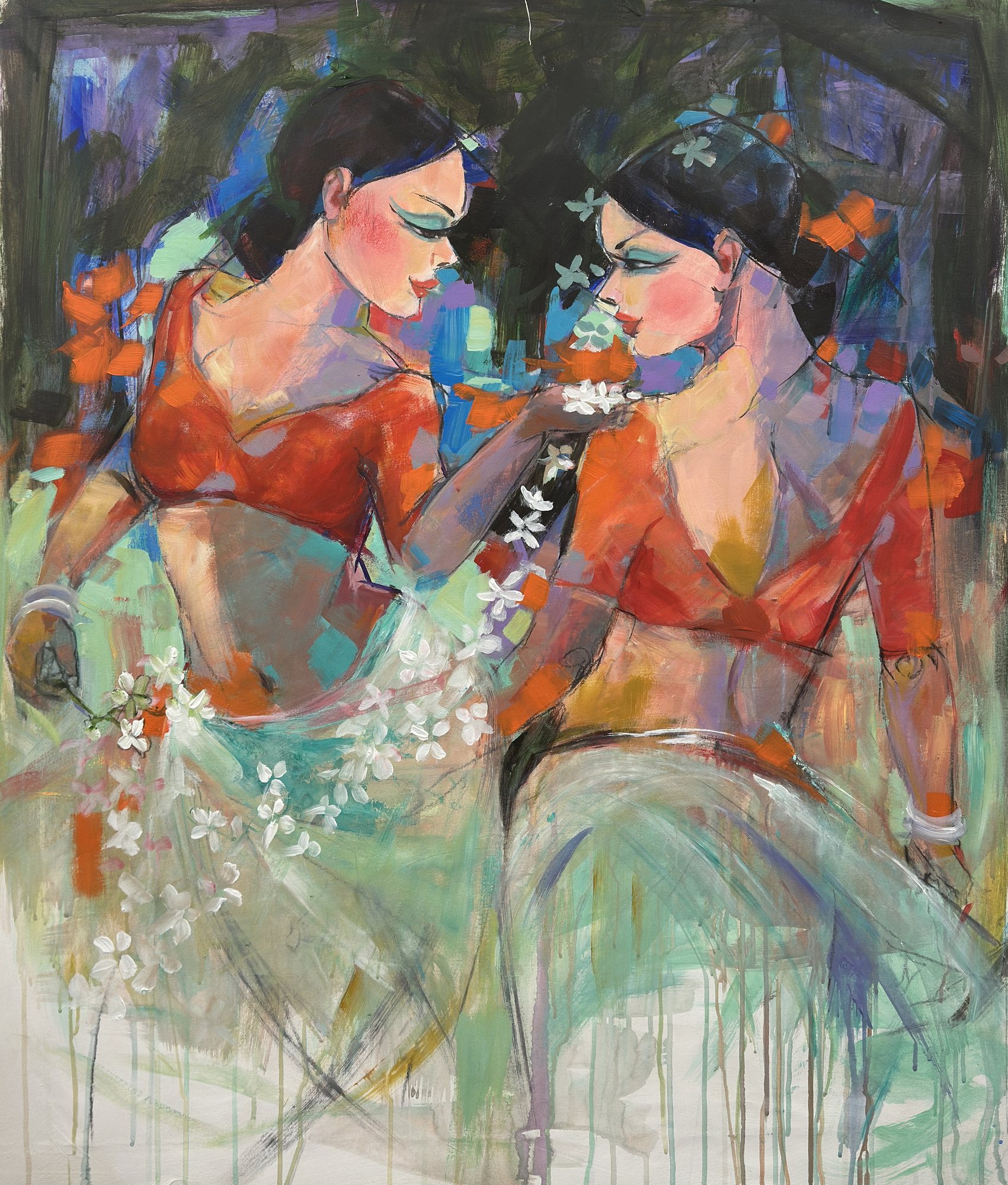 Threads Of Tradition — original painting by Faiqa Uppal